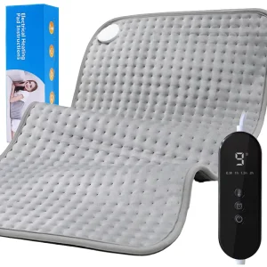 Portable Electric Heated Blanket 60*30CM with Overheat Protection Remote Control Washable Heating Wire for Household Use