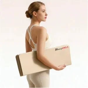 Portable Foldable Yoga Mat PU Fabrics POE Non Slip Thick Exercise Mat Custom