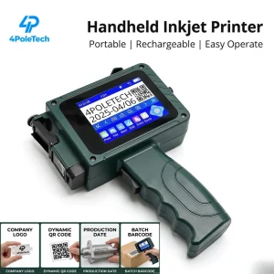 Portable Handheld Inkjet Printer Rechargeable Expiry Date Batch Code QR Code Logo Printing Machine