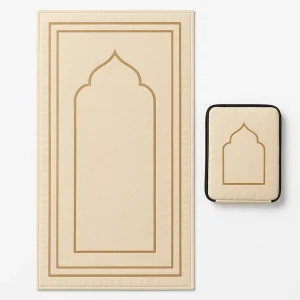 Portable Lightweight Zipper Prayer Mat Simple Style Foldable Islamic Pocket Rug Bag for Muslim Travel Outdoor Use