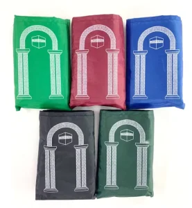 Portable Muslim Prayer Mat Waterproof Prayer Rug Pocket Simply Print Pouch
