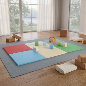 Portable Non Slip Yoga Mat Thick Foam Pilates Exercise Pad