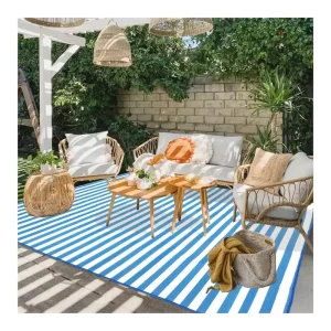 Portable Outdoor Folding Waterproof PP Plastic Woven RV Patio Mat Recycled Plastic Carpet Polypropylene Rug