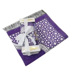 Portable Prayer Mat Gift Set Prayer Beads Gift Set Tasbih Muslim Praying Mat Rug Carpet Present Adult Gift Box