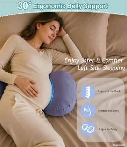 Portable Pregnancy Pillow W Shaped Maternity Pillow for Pregnant Women Bed Rest Sleep Support