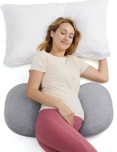 Portable Pregnancy Pillow W Shaped Maternity Support for Side Sleepers Adjustable Travel Wedge Pillow for Back