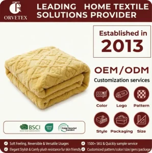 Portable Rectangular Knitted Flannel Throw Blanket European American Style All Season Custom Size Logo Color Port