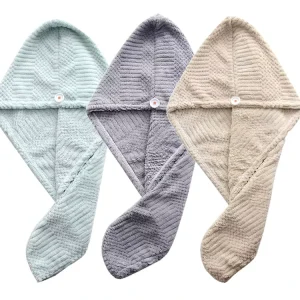 Portable Soft Hair Drying Towel Women Warp Turban Towels Microfiber Shower Towel