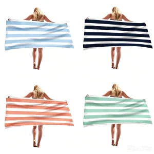 Portable Super Absorbent Outdoor Beach Towel for Camping Surfing Resort Custom Printing Packaging Low MOQ Bulk