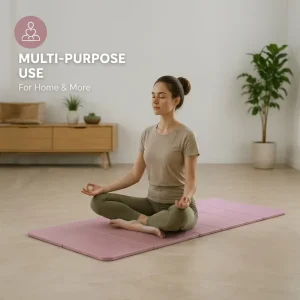 Portable Thick Foam Yoga Pad Non Slip Pilates Stretch Fitness Training Home Gym Cushion Mat Foldable Exercise Mat