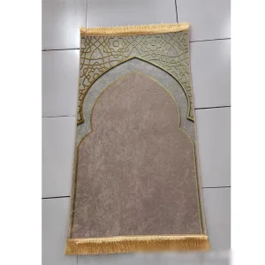 Portable Thickened Gold Diamond Velvet Printed Modern Persian Kilim Anti Slip Cushioned Worship Mat Prayer Carpet