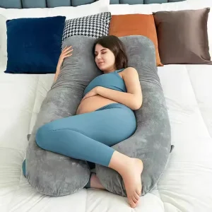 Portable U Shape Maternity Pillow Comfortable Full Body Sleep Support Back Legs Relief for Pregnant Women Nursing