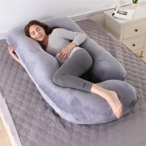 Portable U Shape Maternity Pillow Full Body Sleep Support Comfortable Back Legs Relief for Pregnant Women Nursing