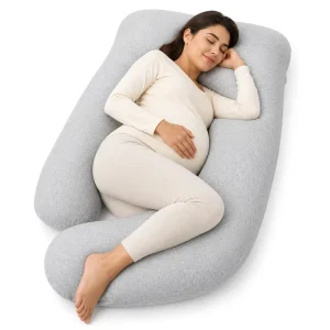 Postnatal Recovery Maternity Pillow Pregnancy Nursing Cushion Full Body Cotton Cover Soft Support for Bed Comfort