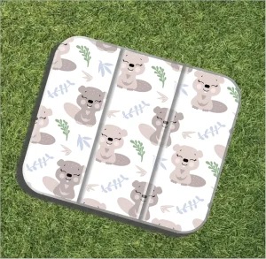 Practical Meets Personal Style Foldable Anti Fatigue Mat in Geometric Triangles Stripes Abstract Patterns