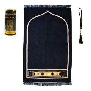 Prayer Mat Embossed and Print Prayermat Islamic Prayer Mat Prayer Rug With Bag