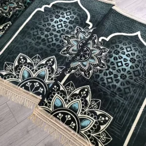 Prayer Mat Muslim and Worship Mat and Prayer Mat Soft and Thick Solid Color Embossed Carpet Mixed Color Design