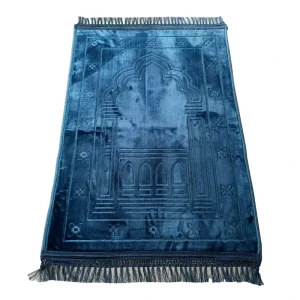 Prayer Rug Embossed Logo Thick Padded Memory Foam Prayer Mat Muslim Islamic