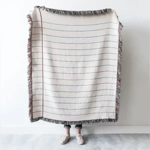 Precious Embroidery 35% Cotton 65% Polyester Throw Woven Jacquard Tapestry Blanket 130x160cm Customizable Logo