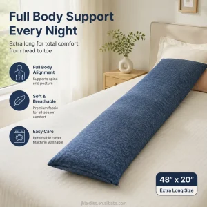 Pregnancy Full Body Pillow Long U Shaped Maternity Support Back Belly Pain Relief Cotton Bamboo Cover Factory Direct