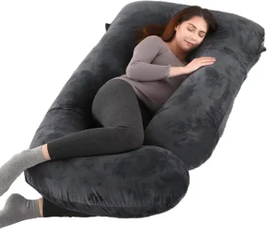 Pregnancy Pillow Maternity Pillow with Removable Washable Cover Sleep Support for Legs Back Neck Shoulder Hips Belly