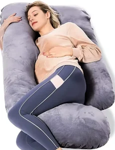 Pregnancy Pillow for Maternity Comfort Washable Cotton Cover Ergonomic Sleep Support for Expecting Mothers
