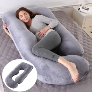 Pregnancy Pillows for Sleeping 55 Inches U Shape Full Body Pillow and Maternity Support for Back Hips Legs Belly