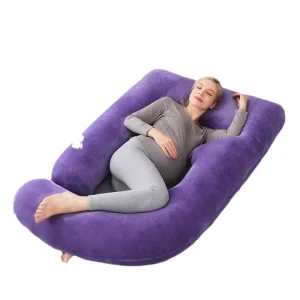 Pregnancy Waist Belly Support Side Sleeping Detachable Washable Polyester Fiber U shaped Customizable Modern Maternity Pillow