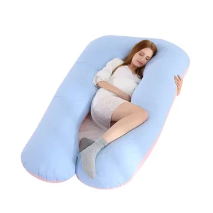 Pregnant and Nursing Women’s U Shaped Polyester Filling Body Pillow Soft Maternity Support Bed Cushion