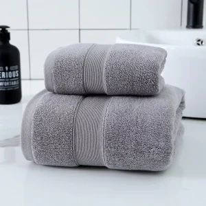 Premium 100% Cotton Bath Towel Set Quick Dry & Ultra Soft for Spa Hotel & Home Use High Quality Face Towel Solid Color