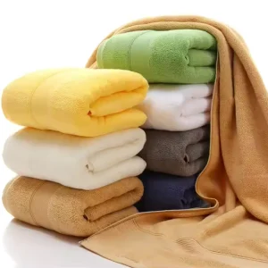 Premium 100% Cotton Bath Towels Hotel and Spa Quality Soft and Woven Plain Square and Roll for Home Face Hand Cleaning Use