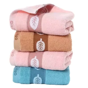 Premium 100% Cotton Bath Towels Quick Dry Soft Jacquard Design Custom Embroidery Service Solid Pattern Bath Washcloths