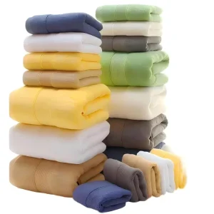 Premium 100% Long Staple Cotton 3 Piece Towel Set Ultra Soft & Absorbent Quick Dry Luxury Towels for Hotel & Home Use