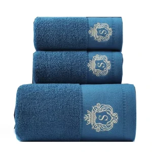 Premium 100% Pure Cotton Bath Towel Luxury Hotel Spa Bathroom Hand Towels Embroidery Washcloth Decoration Bath Sheets