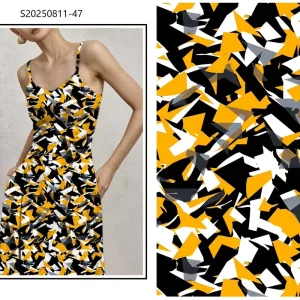 Premium 100% Viscose Rayon Digital Print Fabric Pipa Dance Design for Dress