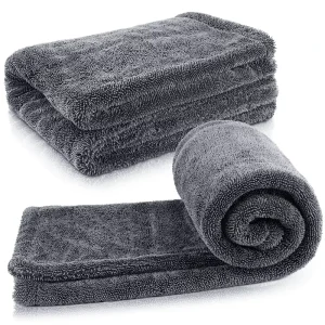 Premium 1300gsm Twist Loop Microfiber Car Wash Towel Quick Dry Super Absorbent No Lint Plush Twist Car Cleaning Drying Cloth
