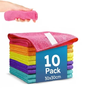 Premium 300gsm Microfibre Cleaning Cloth Ultra Soft Super Absorbent Soft Warp Knitted Lint Free Kitchen Glass Towel Car Towel
