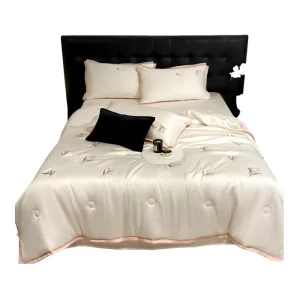 Premium 4-Piece Bedding Set Skin-Friendly Cooling Bed Linen Washable Soft Comforter Set Luxury Sheets