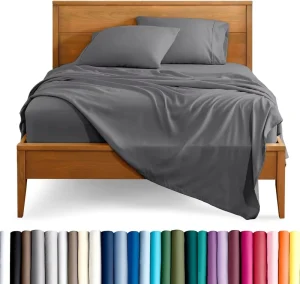 Premium 4 Pieces Soft Bedding Queen Cooling Sheet Set Deep Pocket Bed Sheet Set