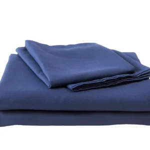 Premium 4 Way Stretch Woven Microfiber 200TC All Season Flat Bed Sheet Set with Plain Pillowcase and Duvet Cover