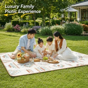 Premium 6 Layer Ethnic Picnic Blanket Waterproof Machine Washable Extra Large Outdoor Mat