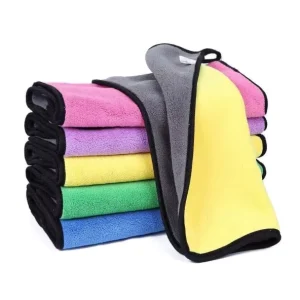 Premium 600gsm Microfiber Car Cleaning Towel Quick Dry Multipurpose for Kitchen and Car Twisted Pattern with Custom Logo