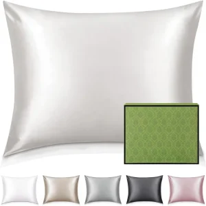 Premium 6A Mulberry Silk Pillowcase Set 22 Momme Ivory Silk Pillow case Custom Cooling Printing Embroidery Embroidered Label Tag