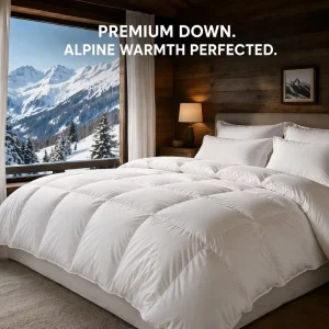 Premium 95% White Goose Down Duvet Insert Winter Baffle Box 100% Cotton Shell OEKO TEX Manufacturer
