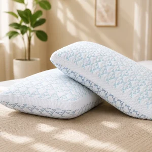 Premium Adjustable Bed Pillow with 2 Inch Gusset Slow Rebound Shredded Foam Cooling Pillow for Neck Side and Back Sleepers