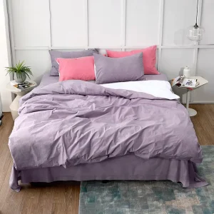 Premium All Seasons Soft Breathable 1 Flat 1 Fitted Sheet 2 Pillowcases Hotel 4-Piece Bedding Set