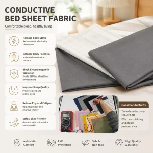 Premium Anti-Mite Odor Resistant Silver Fiber Conductive Earthing Fabric