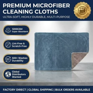 Premium Auto Wash Cloth Dual Layer Two Tone Twisted Loop Extreme Absorbency 1200GSM Heavy Duty Detailing B2B Vendor
