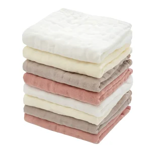 Premium Baby Washcloths Hypoallergenic Ultra Soft Highly Absorbent Reusable Face Towels for Newborn Sensitive Skin Bath