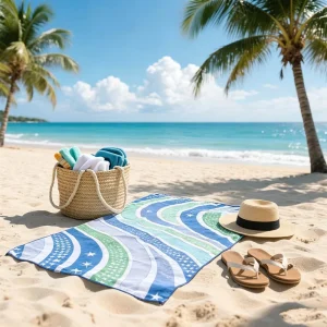 Premium Beach Towel Soft Touch Material Designed for Comfort at Beach and Pool Sand Resistant Beach Towel